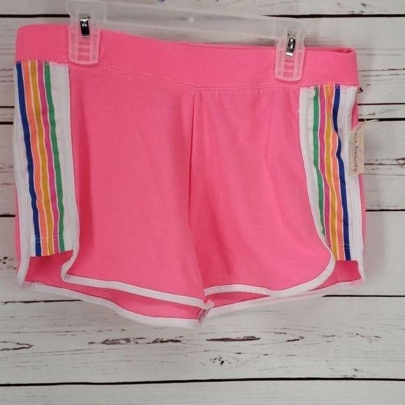 Bobbie Brooks Girls Pink Rainbow Stripe Shorts‎ - Picture 1 of 7